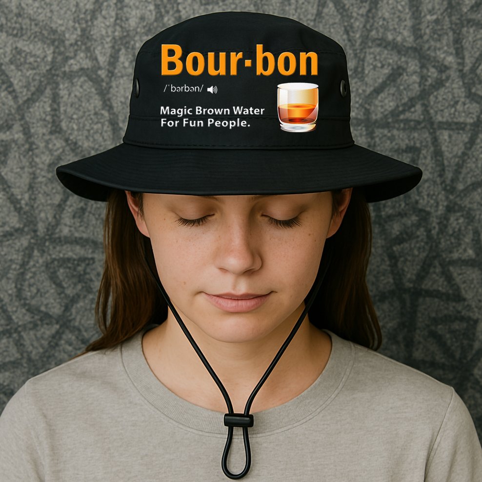 Whiskey Bourbon Definition Magic Brown Water Kentucky Bucket Hat