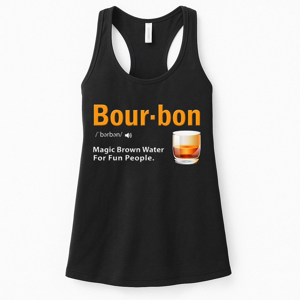Whiskey Bourbon Definition Magic Brown Water Kentucky Womens Tank Top
