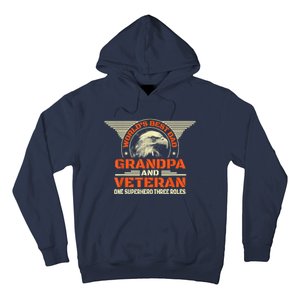 Worlds Best Dad Grandpa And Veteran Fathers Day Superhero Hoodie