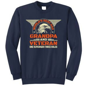 Worlds Best Dad Grandpa And Veteran Fathers Day Superhero Sweatshirt