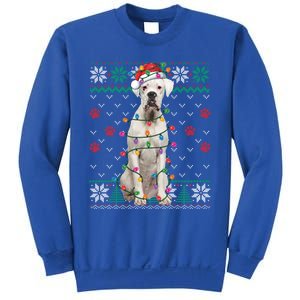 White Boxer Dog Christmas Ugly Sweater Boxer Lover Xmas Gift Sweatshirt