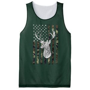 Whitetail Buck Deer Hunting American Camouflage USA Flag Mesh Reversible Basketball Jersey Tank