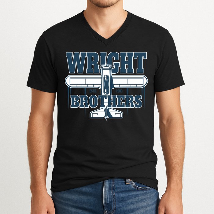 Wright Brothers Day Estd 1903 V-Neck T-Shirt