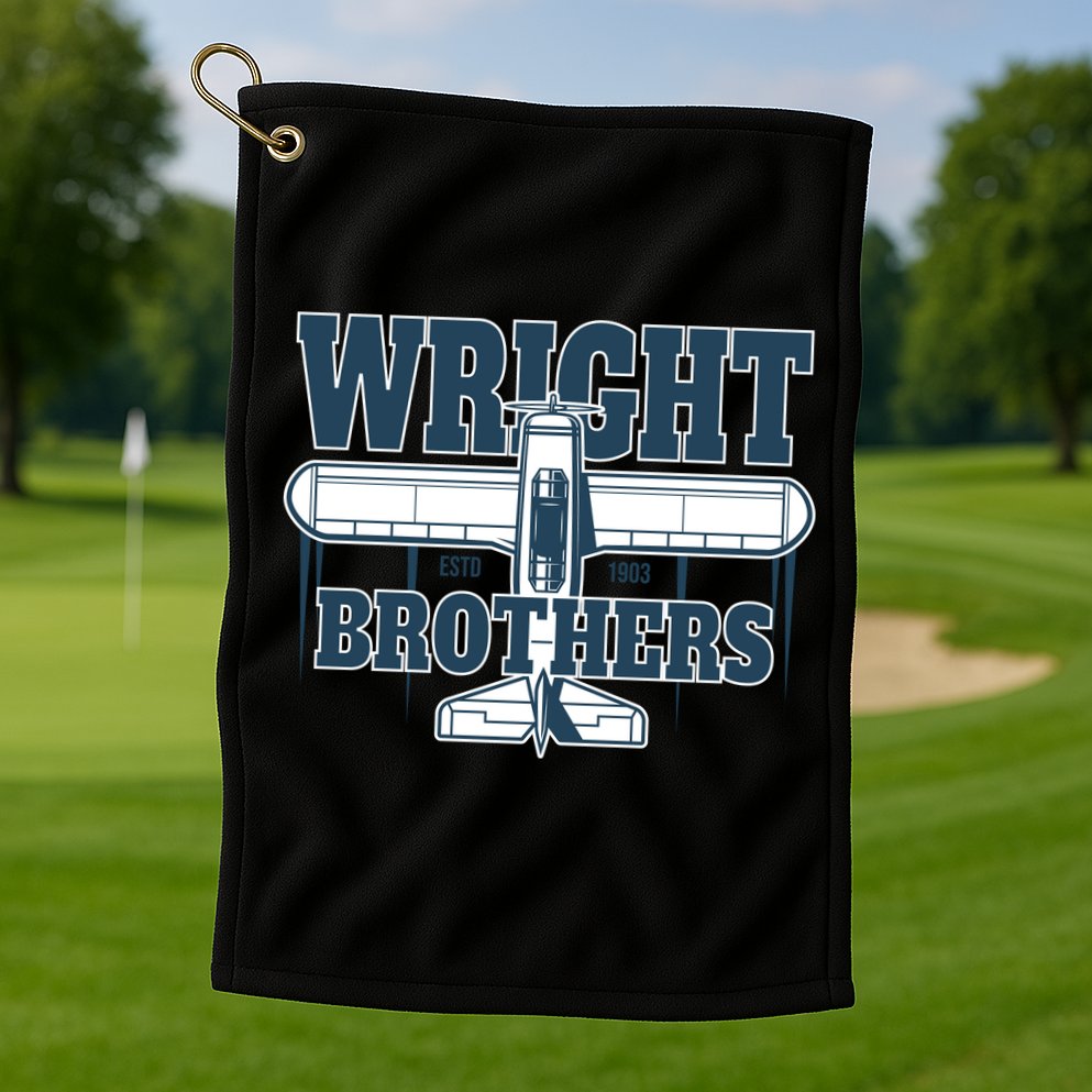 Wright Brothers Day Estd 1903 Golf Towel