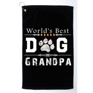 WorldS Best Dog Grandpa Platinum Collection Golf Towel