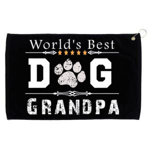 WorldS Best Dog Grandpa Grommeted Golf Towel