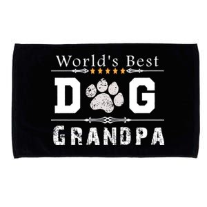 WorldS Best Dog Grandpa Microfiber Hand Towel