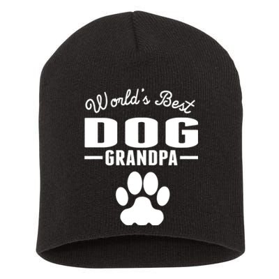 WorldS Best Dog Grandpa Short Acrylic Beanie