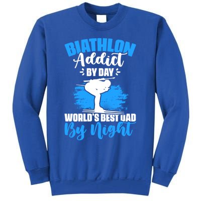 World's Best Dad Biathlon Skiing Shooting Ski Biathlete Gift Tall Sweatshirt