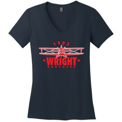 Wright Brothers Day EST 1903 Women's V-Neck T-Shirt