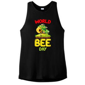 World Bee Day Bee Lover Beekeeper Ladies PosiCharge Tri-Blend Wicking Tank