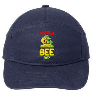 World Bee Day Bee Lover Beekeeper 7-Panel Snapback Hat