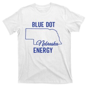 Women Blue Dot In A Red State Nebraska State Harris Walz T-Shirt