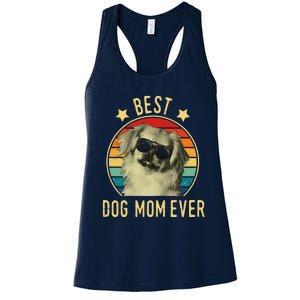 Womens Best Dog Mom Ever Pekingese Mother's Day Gift Women's Racerback Tank