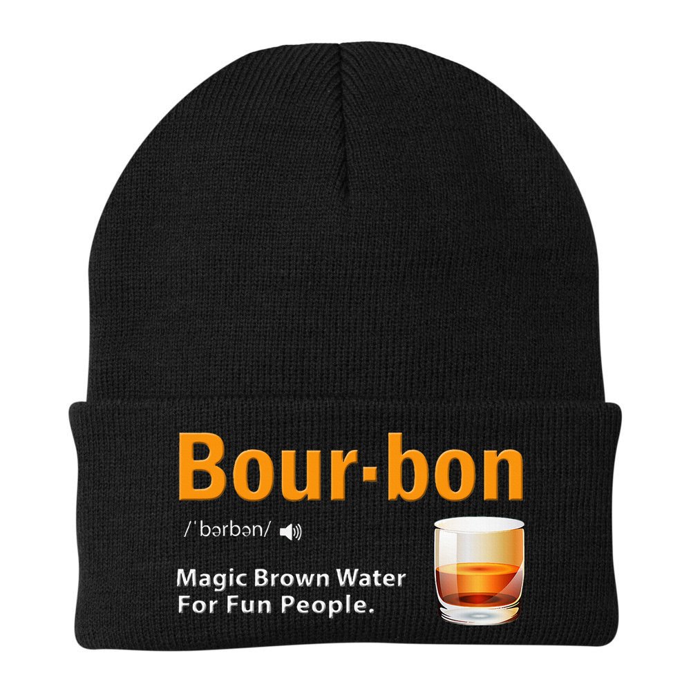 Whiskey Bourbon Definition Magic Brown Water Kentucky Beanie