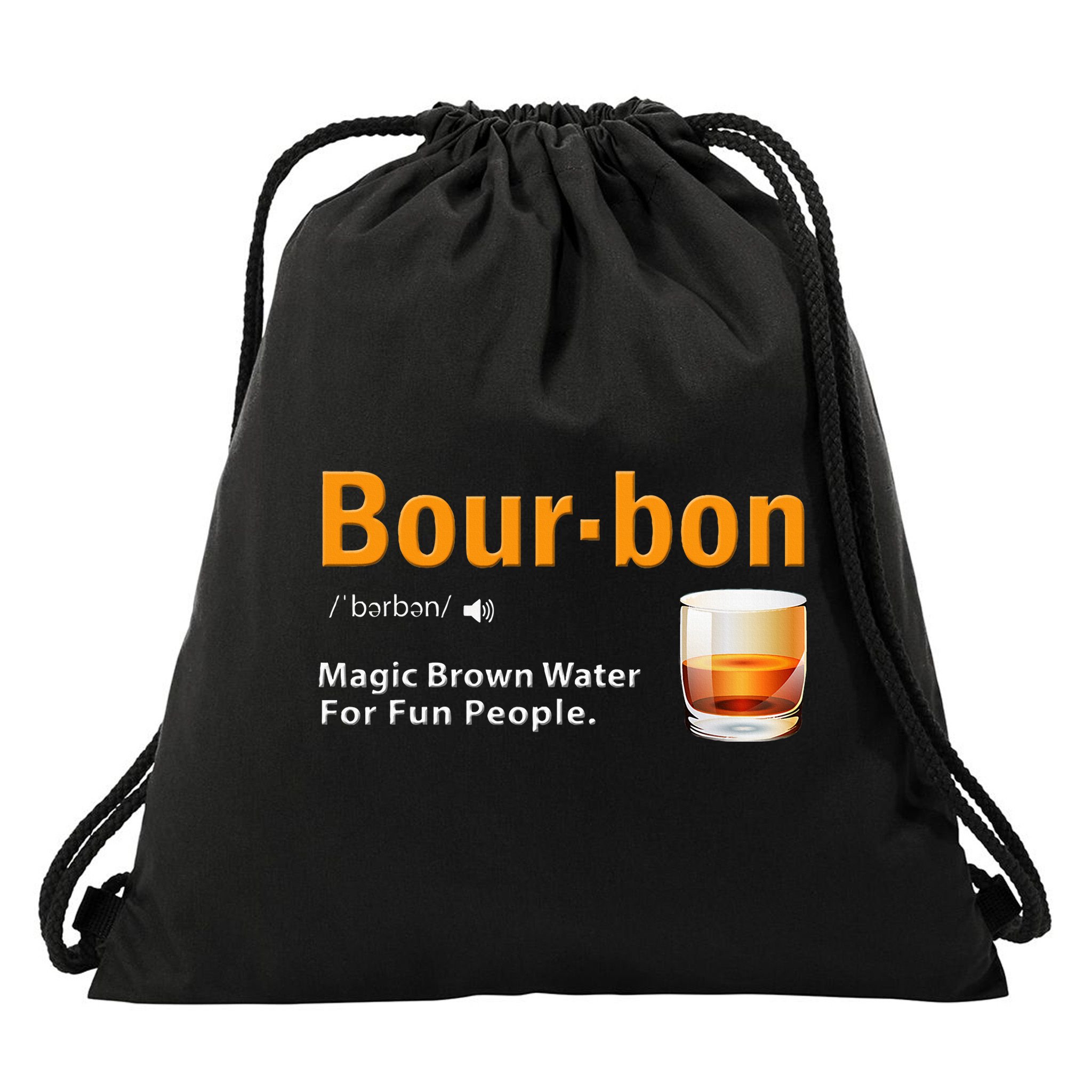 Whiskey Bourbon Definition Magic Brown Water Kentucky Drawstring Bag