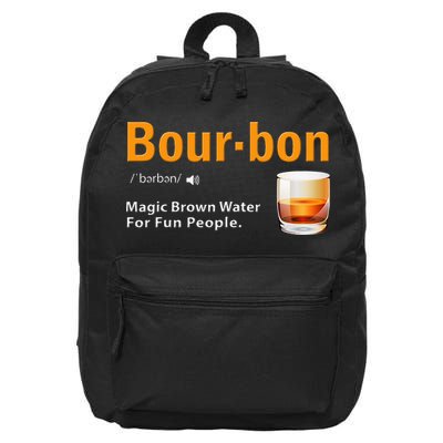 Whiskey Bourbon Definition Magic Brown Water Kentucky 16 in Basic Backpack