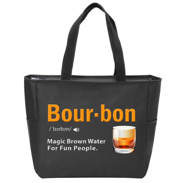 Whiskey Bourbon Definition Magic Brown Water Kentucky Zip Tote Bag