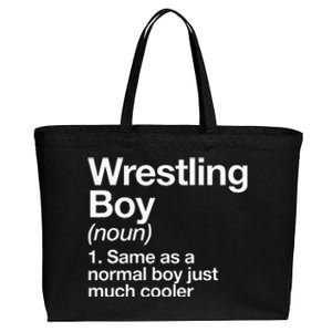 Wrestling Boy Definition Funny Sports Cotton Canvas Jumbo Tote