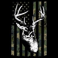 Whitetail Buck Deer Hunting USA Camouflage American Flag Cooling Performance Crew T-Shirt