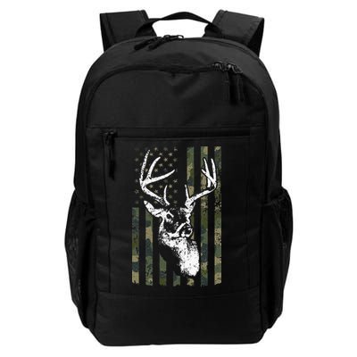 Whitetail Buck Deer Hunting USA Camouflage American Flag Backpack