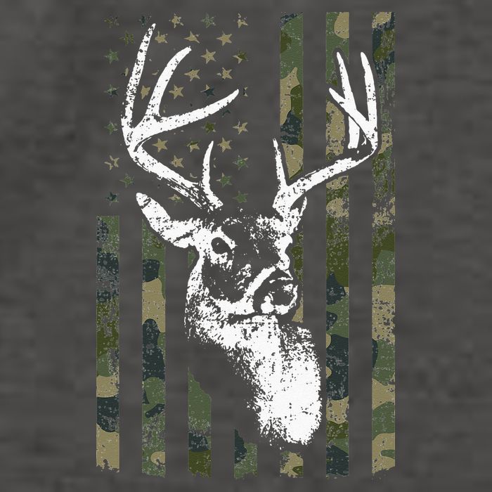 Whitetail Buck Deer Hunting USA Camouflage American Flag Vector Backpack