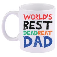 World’s Best Dead Beat Dad 11oz C Handle Ceramic Mug