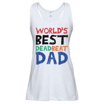 World’s Best Dead Beat Dad Ladies Essential Flowy Tank