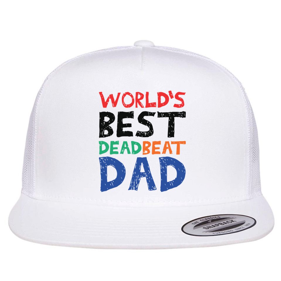 World’s Best Dead Beat Dad Flat Bill Trucker Hat