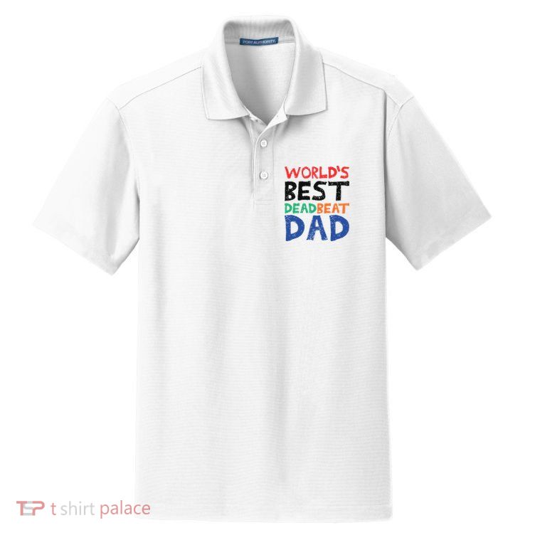 World’s Best Dead Beat Dad Dry Zone Grid Polo