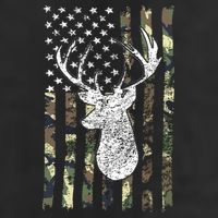 Whitetail Buck Deer Hunting American Camouflage USA Flag 11oz C Handle Ceramic Mug
