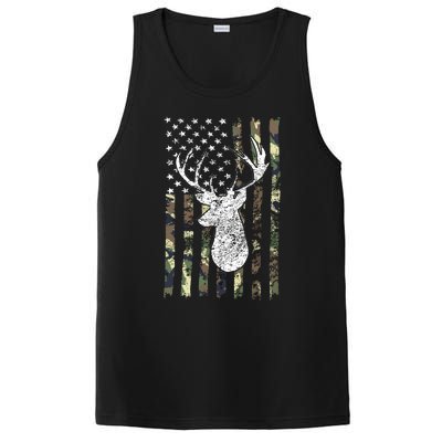 Whitetail Buck Deer Hunting American Camouflage USA Flag PosiCharge Competitor Tank