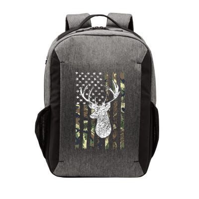 Whitetail Buck Deer Hunting American Camouflage USA Flag Vector Backpack