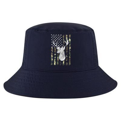 Whitetail Buck Deer Hunting American Camouflage USA Flag Cool Comfort Performance Bucket Hat