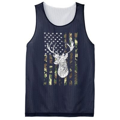 Whitetail Buck Deer Hunting American Camouflage USA Flag Mesh Reversible Basketball Jersey Tank