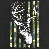 Whitetail Buck Deer Hunting USA Camouflage American Flag Adult Drive Performance Visor