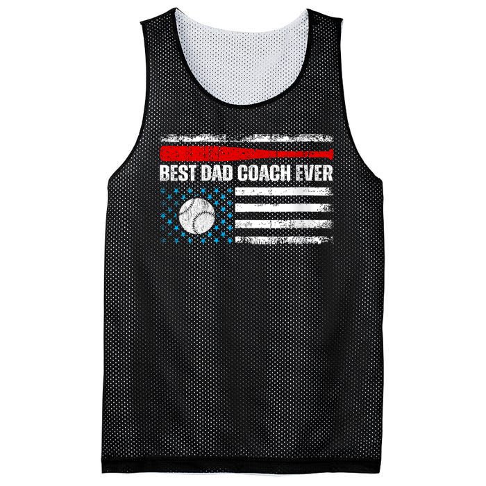 Womens Best Dad Coach Ever Fathers Day USA Day Vintage Baseball Mesh Reversible Basketball Jersey Tank