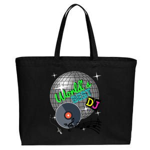 World's Best Dj Ever Rave Disco Dance Party Funny Music Gift Meaningful Gift Cotton Canvas Jumbo Tote