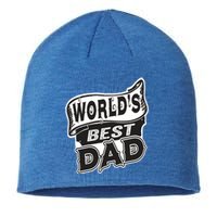 World's Best Dad Funny Fathers Dad Gift Sustainable Beanie