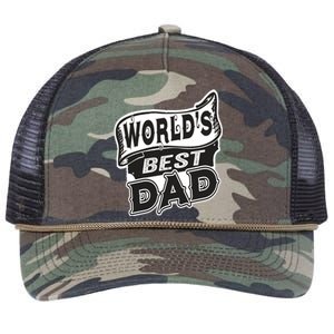 World's Best Dad Funny Fathers Dad Gift Retro Rope Trucker Hat Cap