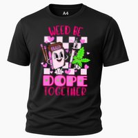 Weed Be Dope Together Valentines Day 420 Marijuana Cooling Performance Crew T-Shirt
