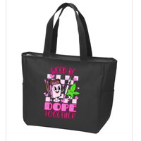 Weed Be Dope Together Valentines Day 420 Marijuana Zip Tote Bag