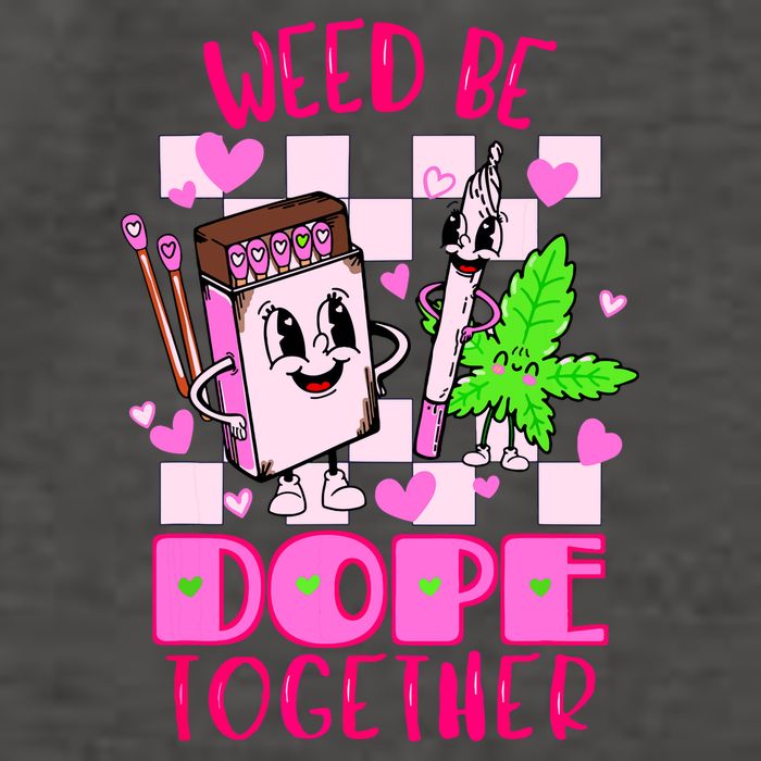 Weed Be Dope Together Valentines Day 420 Marijuana Vector Backpack