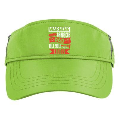 Warning Barbecue Dad Will Yell Loudly Bbq Father Grill Daddy Meaningful Gift Adult Drive Performance Visor