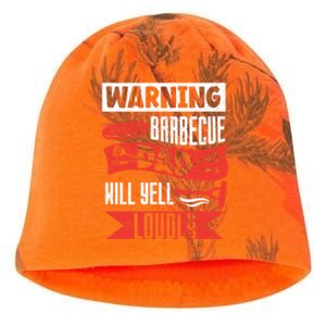 Warning Barbecue Dad Will Yell Loudly Bbq Father Grill Daddy Meaningful Gift Kati - Camo Knit Beanie