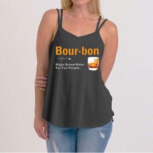 Whiskey Bourbon Definition Shirts Magic Brown Water Kentucky Women's Strappy Tank