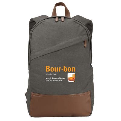 Whiskey Bourbon Definition Shirts Magic Brown Water Kentucky Cotton Canvas Backpack