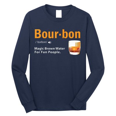 Whiskey Bourbon Definition Shirts Magic Brown Water Kentucky Long Sleeve Shirt