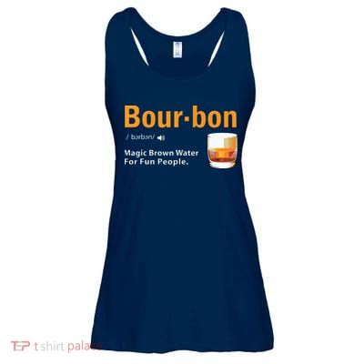 Whiskey Bourbon Definition Shirts Magic Brown Water Kentucky Ladies Essential Flowy Tank