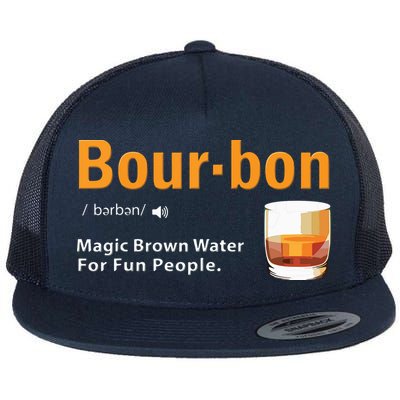 Whiskey Bourbon Definition Shirts Magic Brown Water Kentucky Flatbill Hat